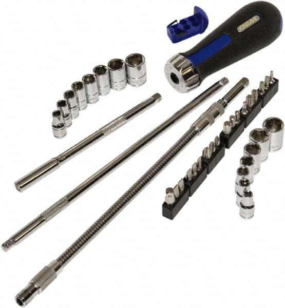 Screwdriver Set: 37 Pc, Hex, Phillips & Slotted