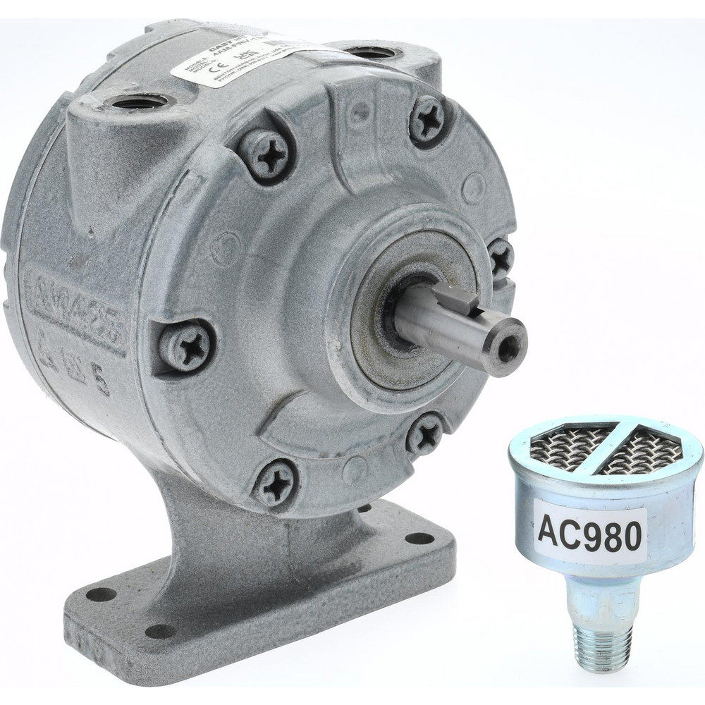 1-1/2 hp Reversible Foot Air Actuated Motor - 3,000 Max RPM, 1.12" Shaft Length, 5.81" OAL, 1/2" Shaft Dia