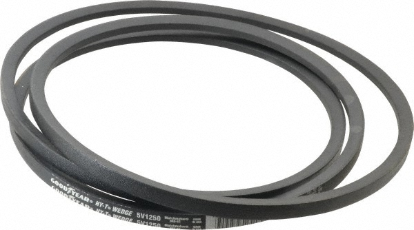 Cogged V-Belt: Section 5V, 125.0000" Outside Length - Fiber-Reinforced Wingprene Rubber, HY-T Wedge Matchmaker Envelope, 5V1250