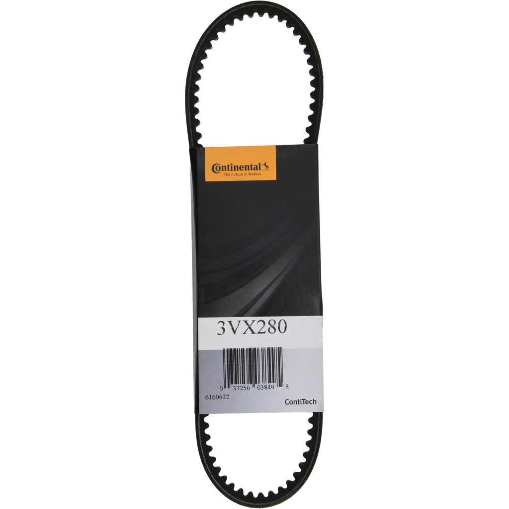 Continental ContiTech Cogged V-Belt: Section 3VX, 28.0000" Outside Length - Fiber-Reinforced Wingprene Rubber, HY-T Wedge Matchmaker, 3VX280