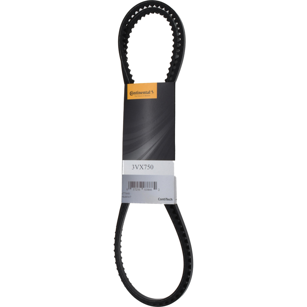 Continental ContiTech Cogged V-Belt: Section 3VX, 75.0000" Outside Length - Fiber-Reinforced Wingprene Rubber, HY-T Wedge Matchmaker, 3VX750