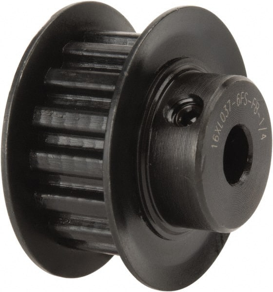 16 Tooth, 1/4" Inside x 1" Outside Diam, Timing Belt Pulley