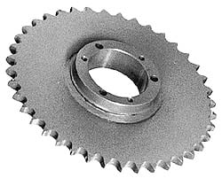 Bushed Roller Chain Sprocket: 19 Teeth, 3/8" Chain Pitch, 1-1/4" Bore Dia