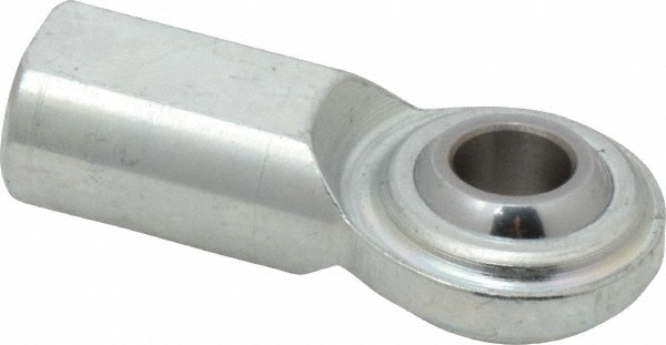 Ball Joint Linkage Spherical Rod End: 3/8-24" Shank Thread, 3/8" Rod ID, 1" Rod OD, 0.687" Shank Dia, 0.812" Shank Length, 5,100 lb Static Load Capacity