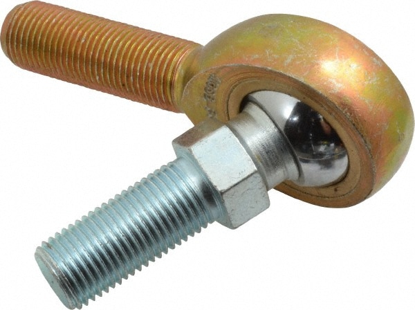 Ball Joint Linkage Spherical Rod End: 1/2-20" Shank Thread, 1/2" Rod ID, 1-5/16" Rod OD, 1-1/2" Shank Length, 6,700 lb Static Load Capacity