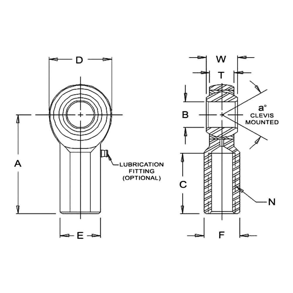 Made in USA - Ball Joint Linkage Spherical Rod End: 3/4-16 Made in USA - Ball Joint Linkage Spherical Rod End: 3/4-16