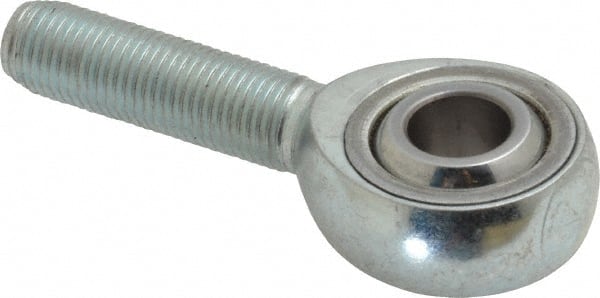 Ball Joint Linkage Spherical Rod End: 3/8-24" Shank Thread, 3/8" Rod ID, 1" Rod OD, 1-1/4" Shank Length, 9,550 lb Static Load Capacity