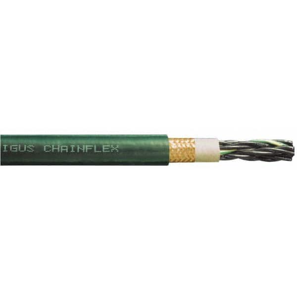 Igus CF9-100-04 Machine Tool Wire: 8 AWG, Blue, 1 Long, Thermoplastic Elastomer, 0.61" OD 