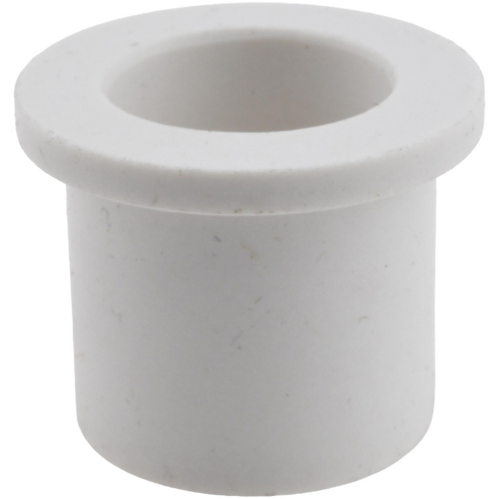 Flanged Sleeve Bearing: 3/4" ID, 1" OD, 1" OAL, Polytetrafluroethylene - 1-1/4" Flange OD, 1/8" Flange Thickness