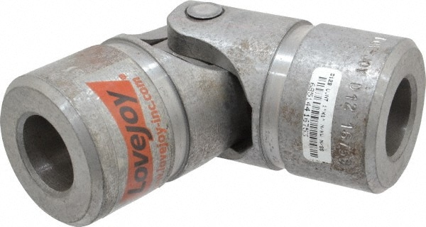 1-1/2" Bore Depth, 15,600 In/Lbs. Torque, D-Type Single Universal Joint