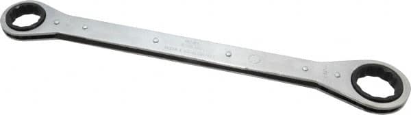 Box End Wrench: 1-1/16 x 1-1/4", 12 Point, Double End