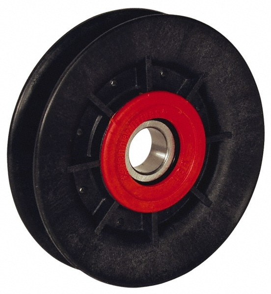 17 Inside x 6.03" Outside Diam, 1/2" Wide Pulley Slot, Glass Reinforced Nylon Idler Pulley