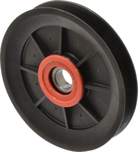 Fenner Drives VA5001 17 Inside x 5.04" Outside Diam, 0.65" Wide Pulley Slot, Glass Reinforced Nylon Idler Pulley 