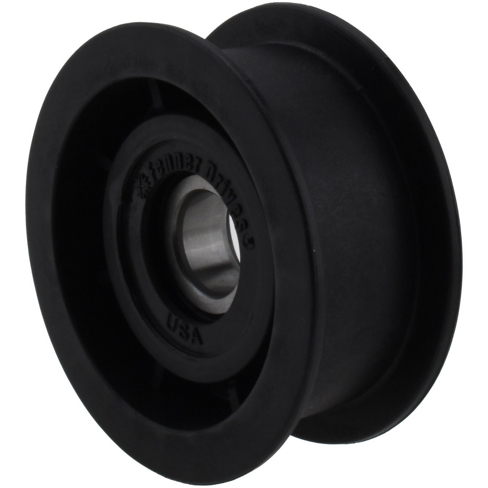 17 Inside x 3" Outside Dia, 1.02" Wide Pulley Slot, Glass Reinforced Nylon Idler Pulley - For Use with Flat Belts, 7/8" Wide
