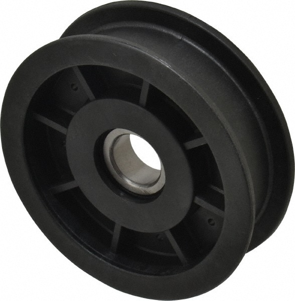 17 Inside x 3-1/2" Outside Diam, 0.77" Wide Pulley Slot, Glass Reinforced Nylon Idler Pulley