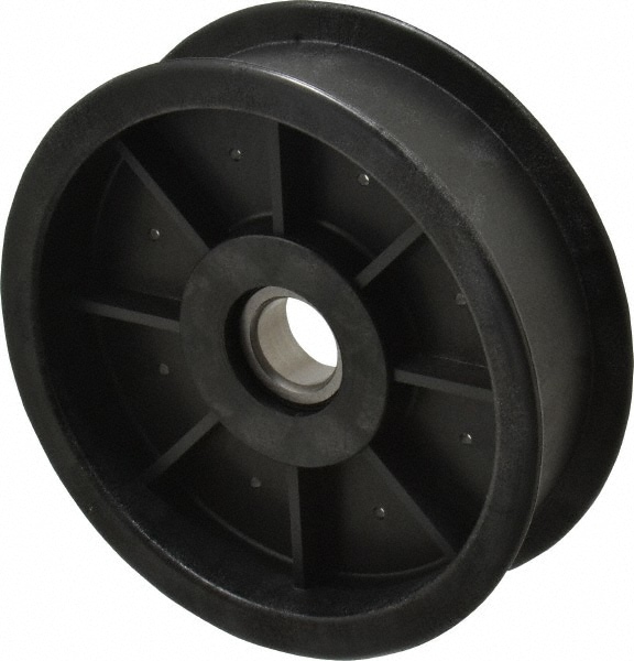 17 Inside x 4-1/2" Outside Diam, 1.09" Wide Pulley Slot, Glass Reinforced Nylon Idler Pulley