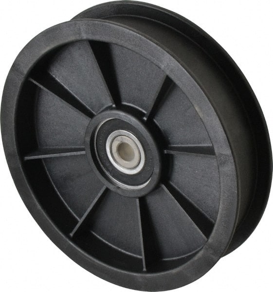Fenner Drives FA5501RB0001 3/8 Inside x 5.56" Outside Diam, 1.02" Wide Pulley Slot, Glass Reinforced Nylon Idler Pulley 