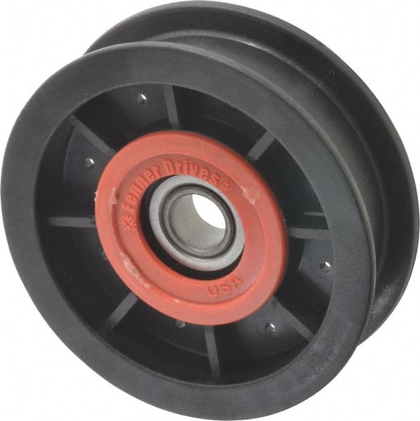 Fenner Drives FA3501RB0002 1/2 Inside x 3-1/2" Outside Diam, 0.77" Wide Pulley Slot, Glass Reinforced Nylon Idler Pulley 