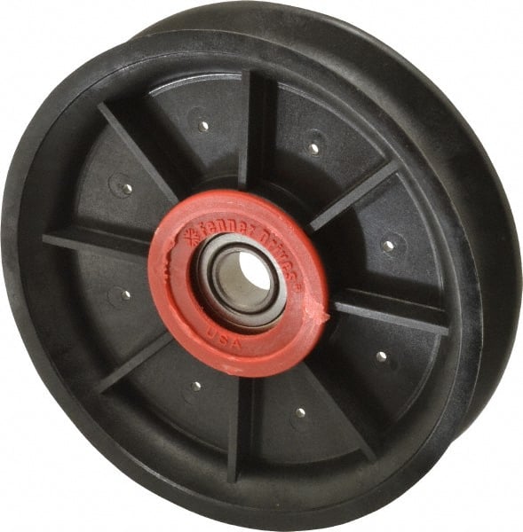 Fenner Drives RA4802RB0002 1/2 Inside x 4.82" Outside Diam, 0.73" Wide Pulley Slot, Glass Reinforced Nylon Idler Pulley 