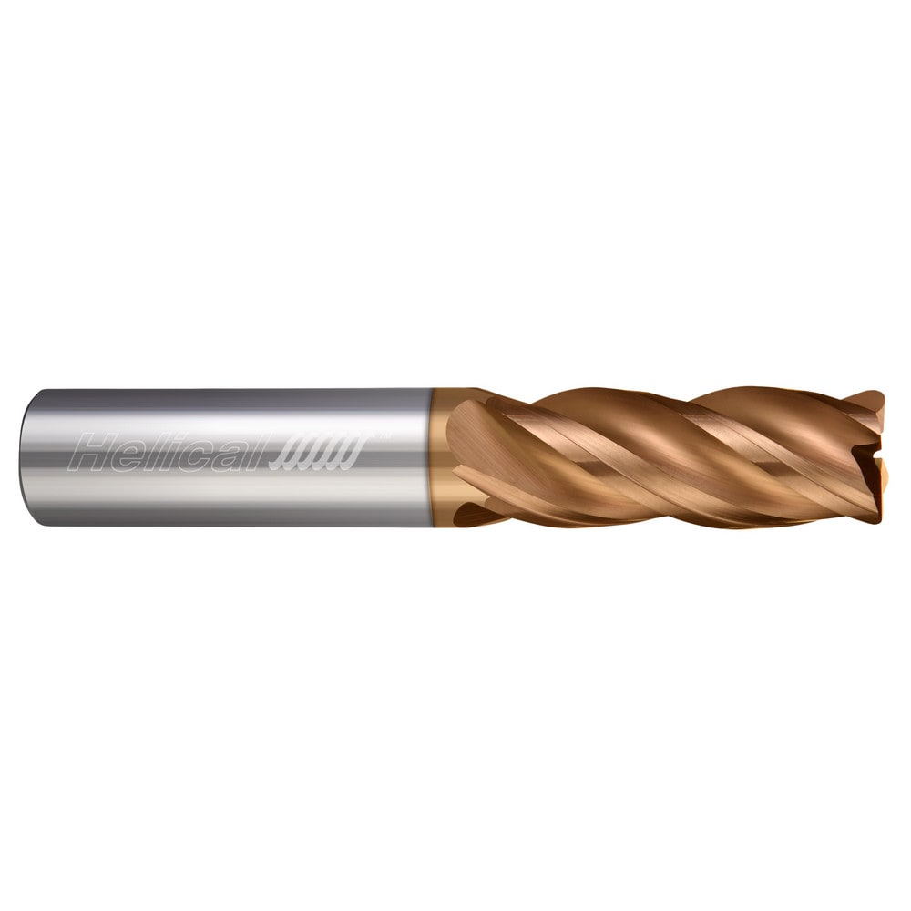 Helical Solutions 84028 Corner Radius End Mill: 1/8" Dia, 1/2" LOC, 0.01" Radius, 4 Flutes, Solid Carbide Image