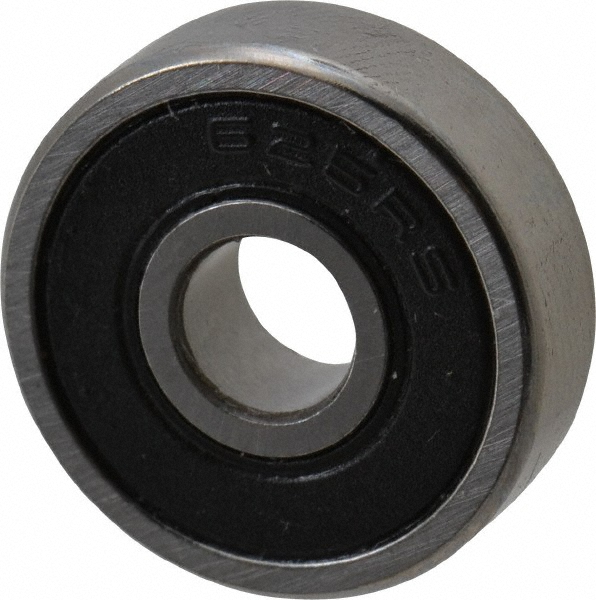 Deep Groove Ball Bearing: 16 mm OD, Double Seal - 150 lb Static Load, Bearing Number 625