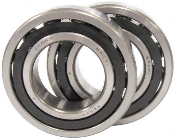 Angular Contact Ball Bearing: 10 mm Bore Dia, 26 mm OD, 8 mm OAW, Without Flange