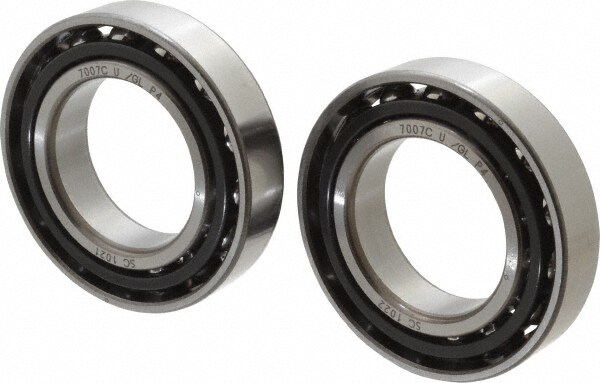 Angular Contact Ball Bearing: 35 mm Bore Dia, 62 mm OD, 14 mm OAW, Without Flange