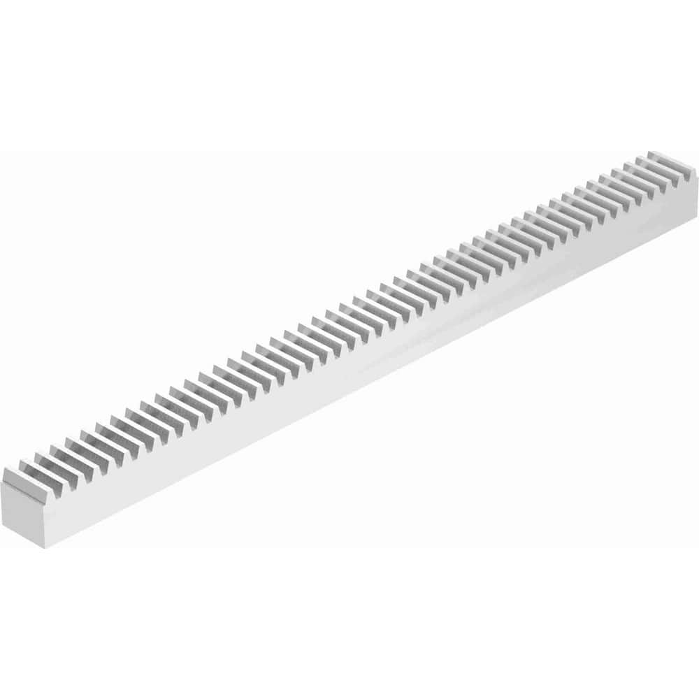 Gear Rack: 1/2" Face Width, 14.5 ° Pressure Angle, Use with Spur Gears