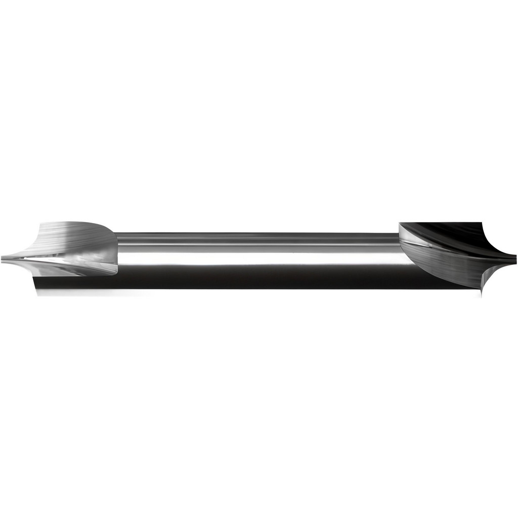 Internal Tool Corner Rounding End Mill: 0.0500" Radius, 1/4" Dia, 3 Flutes, Solid Carbide - 2-1/2" OAL, 1/4" Shank Dia, AlTiN Coated, Double End