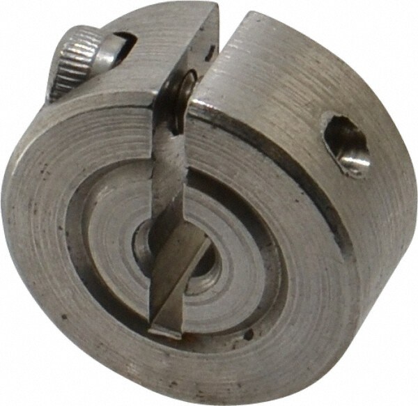 Shaft Collar: Clamp, 0.125" Bore Dia, 11/16" OD, Stainless Steel
