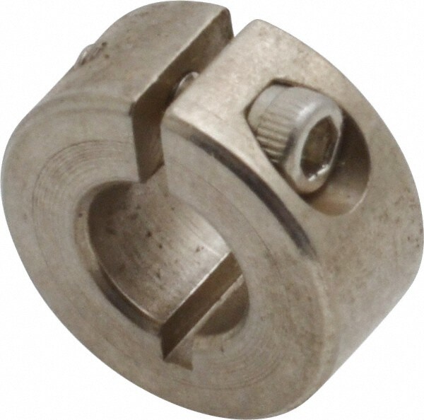 Shaft Collar: Clamp, 0.313" Bore Dia, 11/16" OD, Stainless Steel
