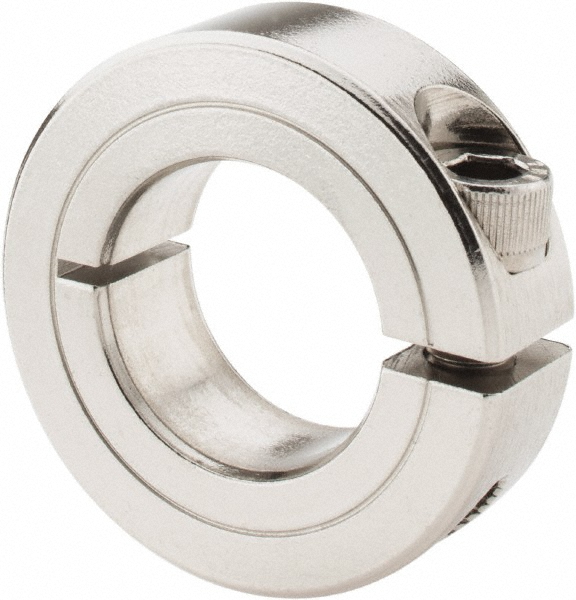 Climax Metal Products 7/8" Bore, Stainless Steel, One Piece Clamp Collar 35462597 MSC