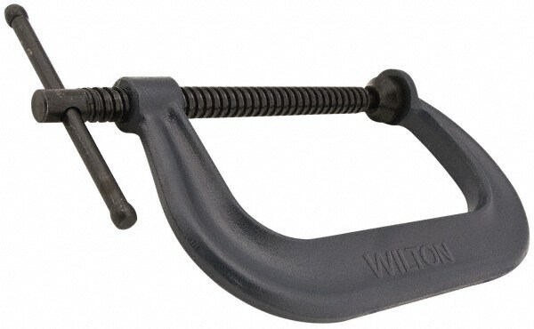 C-Clamp: 12-1/4" Max Opening, 6-5/16" Throat Depth, Forged Steel