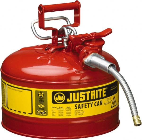 Justrite. 7220120 Safety Can: 2 gal, Steel 