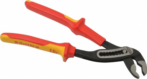 Knipex 10" OAL, 1-1/2" Max Capacity, 7 Position Water Pump Tongue & Groove Pliers - Standard V-Jaws, Alligator Jaw Head | Part #8808250US