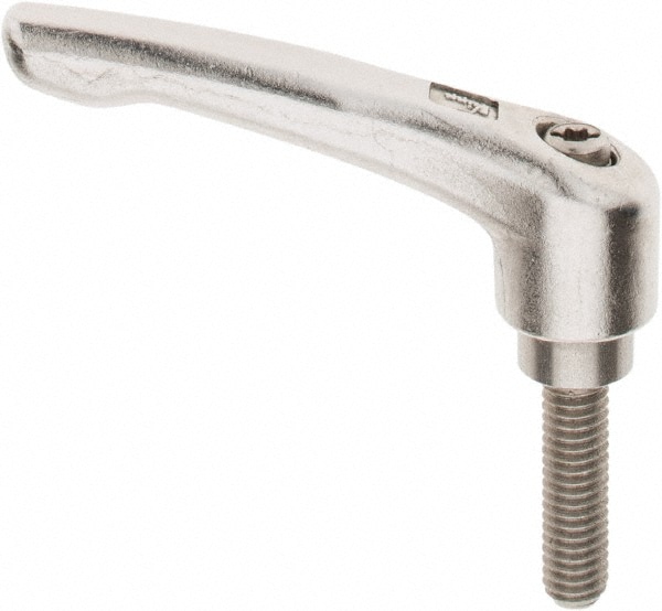 KIPP K0124.2A3X30 Female Threaded Insert Adjustable Clamping Handle: 5/16-18 Thread, 17/32" Hub Dia, Stainless Steel Image