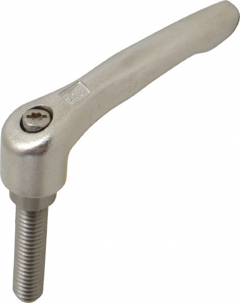 KIPP K0124.2A4X40 Female Threaded Insert Adjustable Clamping Handle: 3/8-16 Thread, 17/32" Hub Dia, Stainless Steel Image