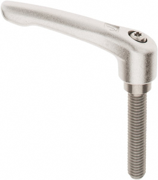 KIPP K0124.2A4X50 Female Threaded Insert Adjustable Clamping Handle: 3/8-16 Thread, 17/32" Hub Dia, Stainless Steel Image