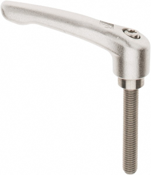 KIPP K0124.208X50 Female Threaded Insert Adjustable Clamping Handle: M8 x 1.25 Thread, 17/32" Hub Dia, Stainless Steel Image