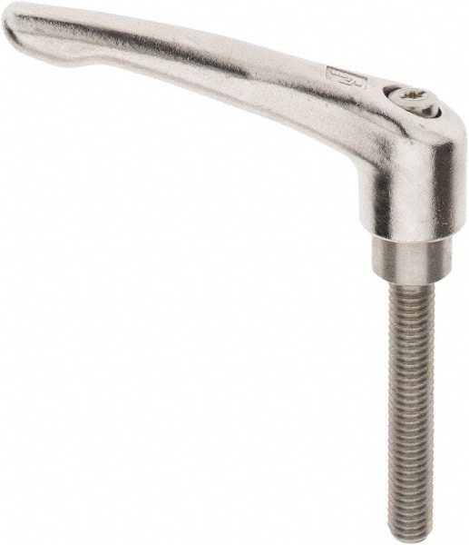 KIPP K0124.3A4X60 Threaded Stud Adjustable Clamping Handle: 3/8-16 Thread, 0.83" Hub Dia, Stainless Steel Image