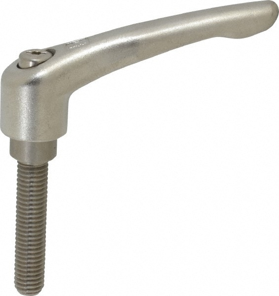 KIPP K0124.4A5X60 Threaded Stud Adjustable Clamping Handle: 1/2-13 Thread, 3/4" Hub Dia, Stainless Steel Image