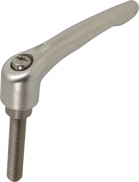 KIPP K0124.412X60 Threaded Stud Adjustable Clamping Handle: M12 x 1.75 Thread, 3/4" Hub Dia, Stainless Steel Image