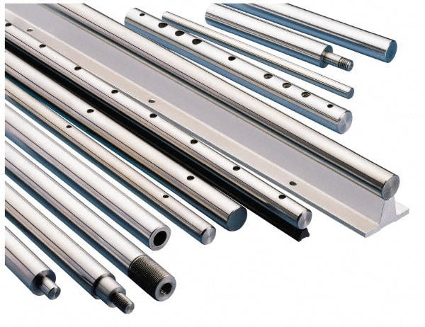 Thomson Industries QSCP 1 1/4 L 18 Round Linear Shafting: 18" OAL, Chrome Plated Steel 