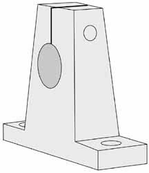 30mm Diam, Malleable Iron Alloy Shaft Support