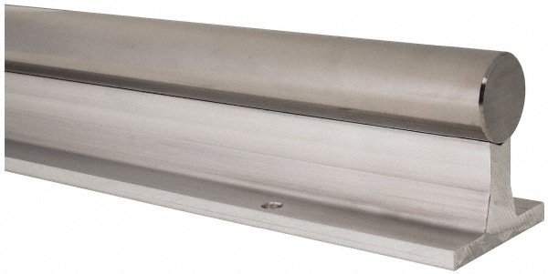 1-1/2" Shaft Diam, 3" Base Width, Steel Shaft, Aluminum Rail, Round Shaft Assemblies
