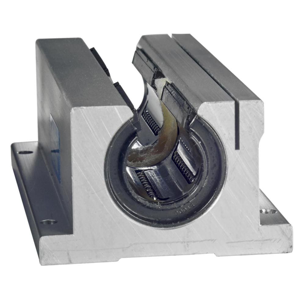 Thomson Industries SSUTWNO24 1-1/2" Inside Diam, 3880/7760 Lbs. Dynamic Capacity, Open Twin Pillow Block Linear Bearing Image