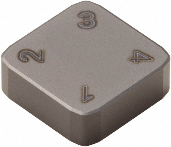 Milling Insert: ANSI SNEN0903ENE-M06, ISO SNEN0903ENE-M06, CBN200, PCBN - Bright/Uncoated Finish, 0.1252" Thick, 0.3748" Wide