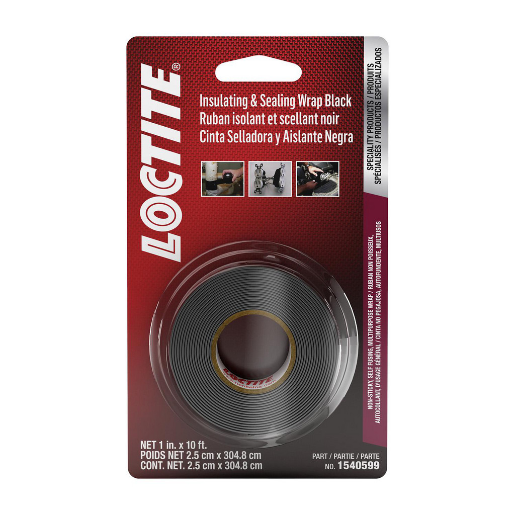 Loctite SI 5075 Sealing Tape, Black, 4,7 m - Self-fusing insulating & sealing silicone wrap | Part #1540599