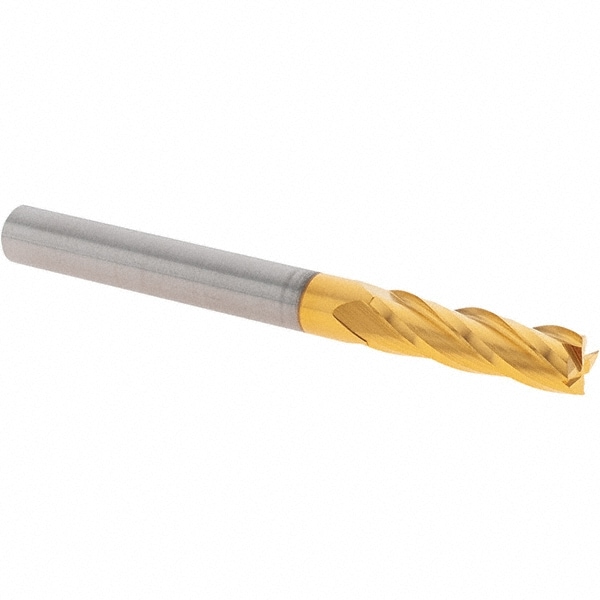 Square End Mill: 3/16" Dia, 5/8" LOC, 4 Flute, Solid Carbide