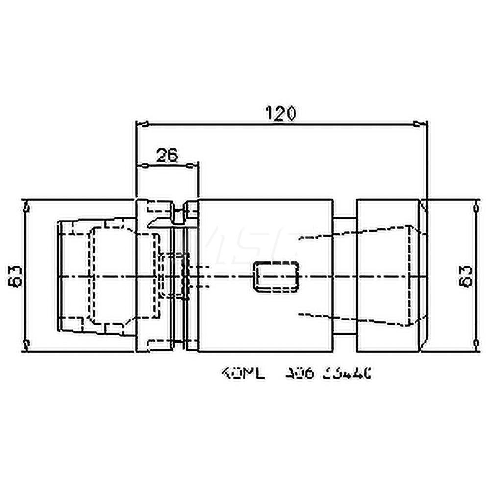 Komet - 3mm x 26mm HSK63A Hollow Taper ER40 Collet Chuck - 35592161 ...